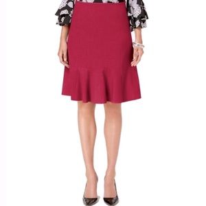 New Sunny Choi 100% Silk Valentines Day Red Skirt Size 14W